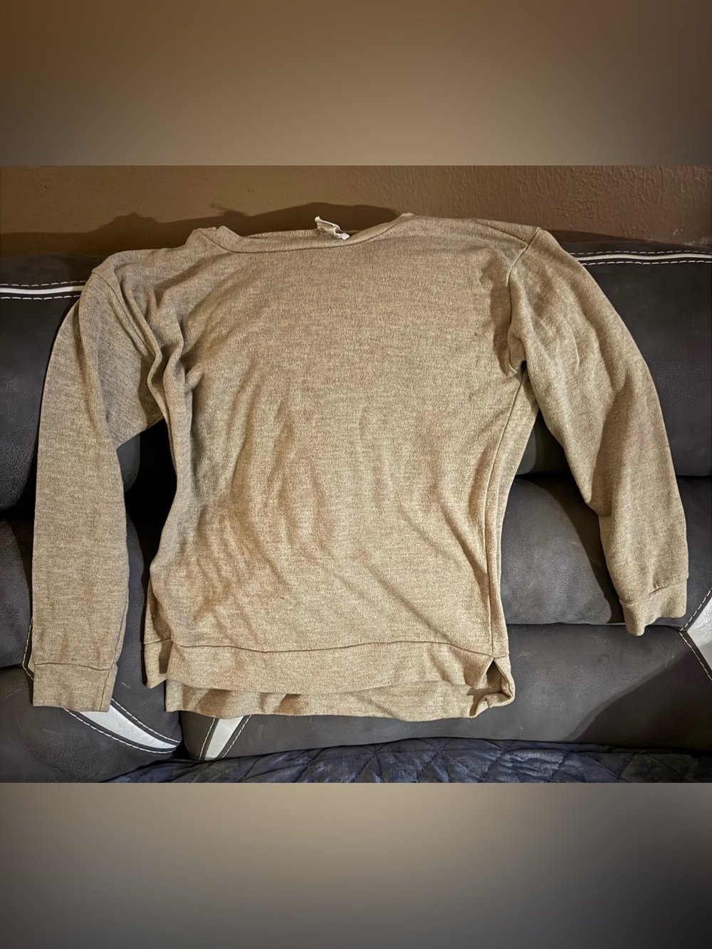 Sew In Love Men's Crewneck Sweater in Tan